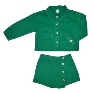 LCW Baby Denim Skort And Jacket Set